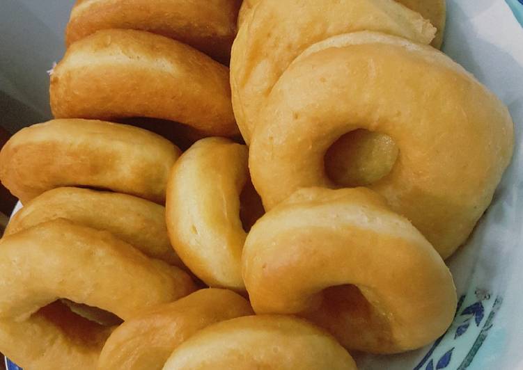Donat lembut (ekonomis 5 bahan dan mudah)