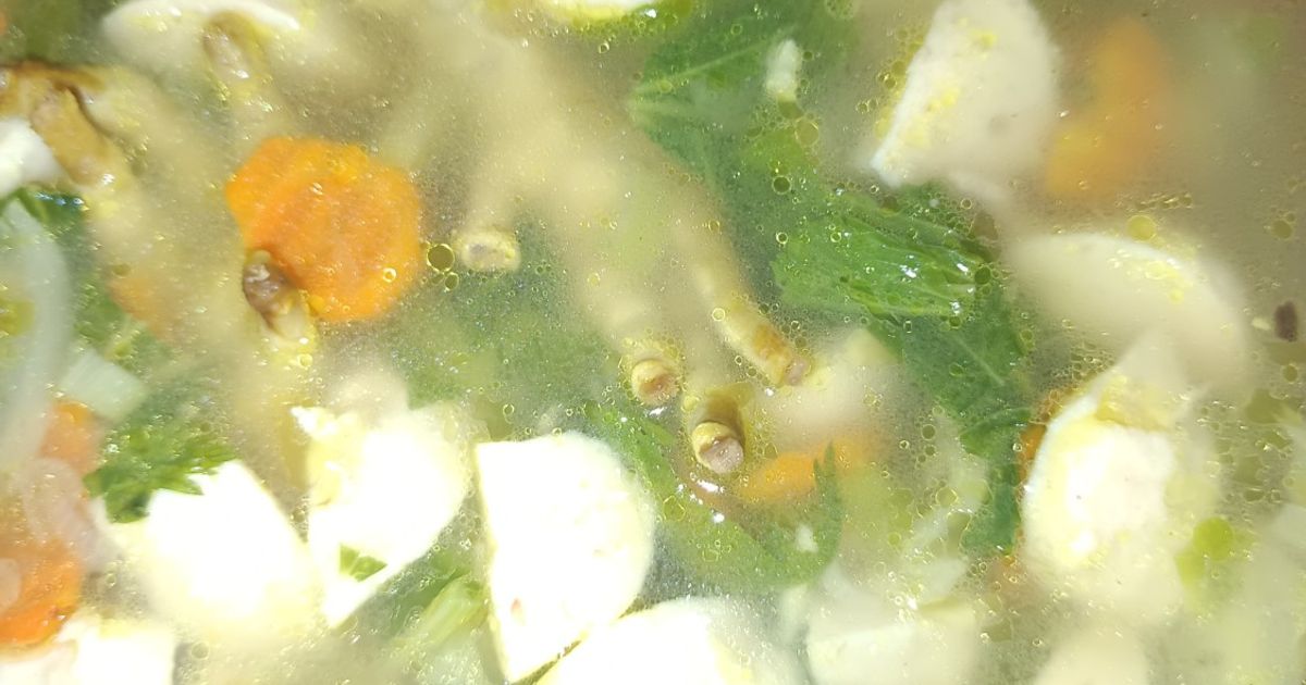 Sop ceker dan bakso ikan