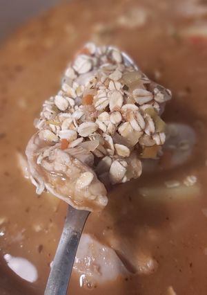 Una foto de 👉🏽SOPA DE #AVENA CON #POLLO🍲