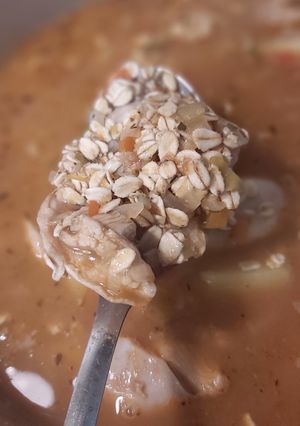 Una foto de 👉🏽SOPA DE #AVENA CON #POLLO🍲