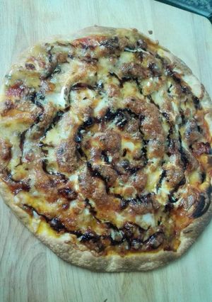 Una foto de Pizza de queso de cabra