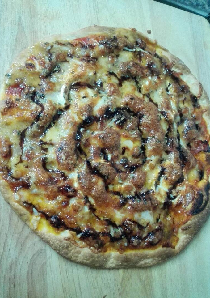 Una foto de Pizza de queso de cabra