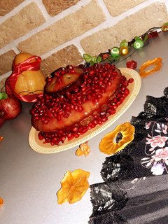 عکسی از دستور کیک انار من برای شب یلدا 🎑