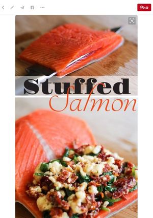 A picture of Stuffed salmon.
