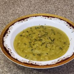 A picture of Split Pea Soup with Ham.