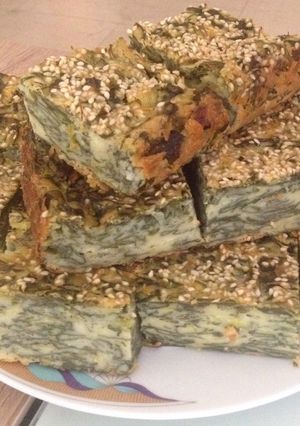 A picture of Crustless Spanakopita (Greek Spinach and Cheese Pie).