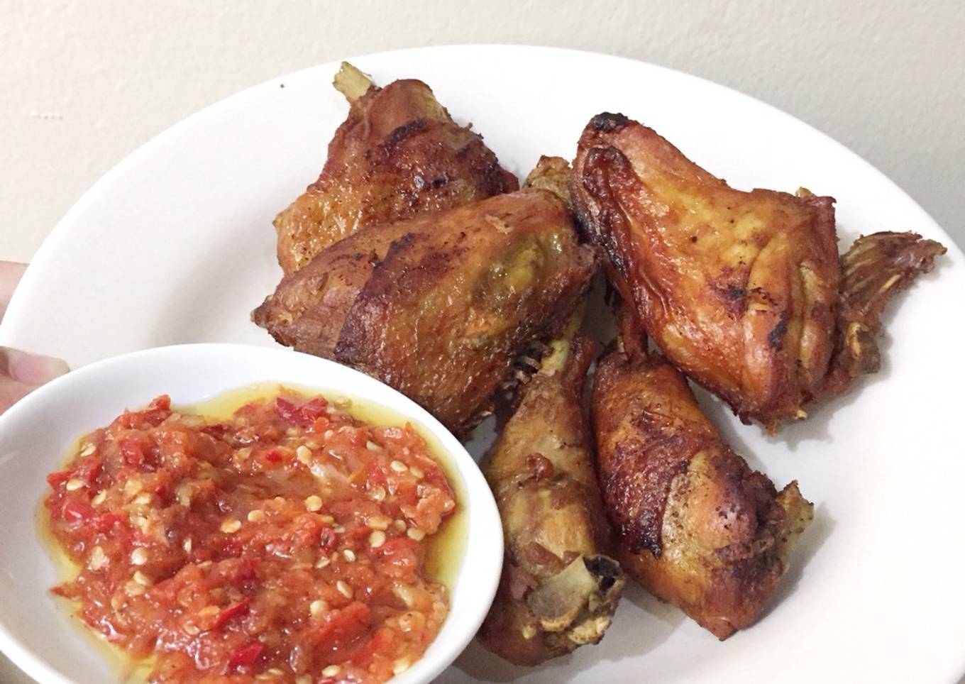 Ayam kampung goreng sambel korek