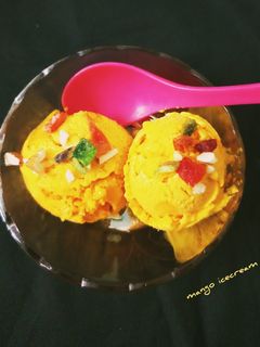 ম্যাঙ্গো আইসক্রিম (mango ice cream recipe in Bengali) রেসিপির প্রধান ছবি