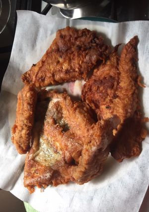 Una foto de Pescado frito con batido de cerveza
