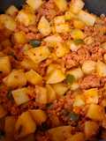 Papas con longaniza