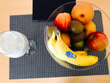 Banana,blue berry and kiwi Smoothie