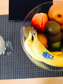 A picture of Banana,blue berry and kiwi Smoothie.