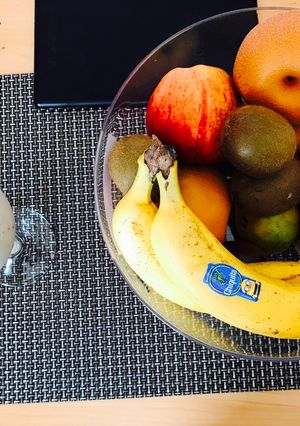A picture of Banana,blue berry and kiwi Smoothie.