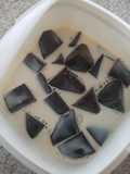 Coffee Gelatin with Creamy Milk Sauce