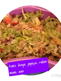Foto resep Tumis bunga pepaya rebon