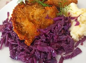 Kacsazsíron párolt, balzsamecetes lilakáposzta recept fotója