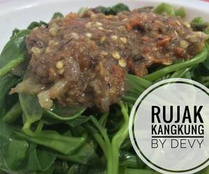 Resep mudah Rujak Kangkung Nikmat Lezat