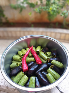 صورة لوصفة محاشي كوسا وباذنجان 🍆🌶