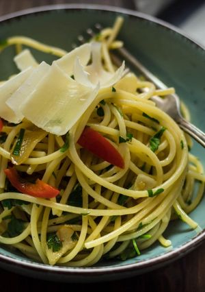 Aglio e Olio Spagetti recept fotója