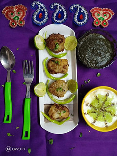 A picture of Vrat chop (Singharaaata_lauki_potato_veg_chop).