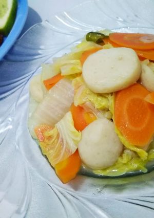 Foto resep Tumis sawi putih,wortel dan baso ikan