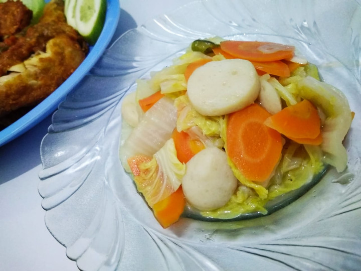 Langkah Mudah untuk Menyiapkan Tumis sawi putih,wortel dan baso ikan Anti Gagal