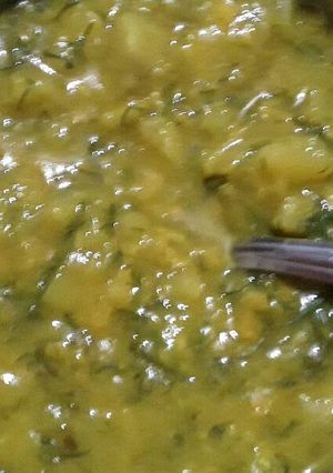 A picture of Suva Dudhi ka Saag (Dill and Dudhi vegetable).