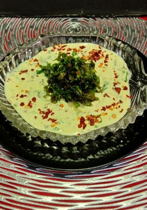 A picture of Palak Raita.