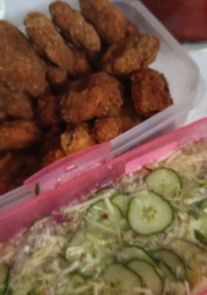 Vega fasírt gombócok friss zöldségekkel recept fotója