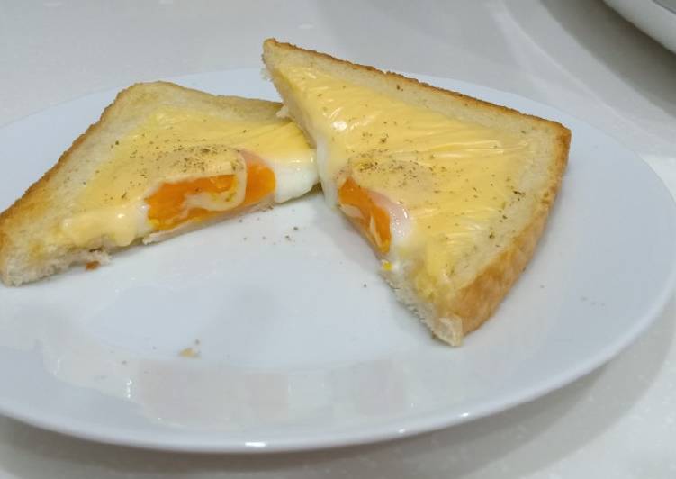 Steps to Prepare Ultimate Egg toast with cheese