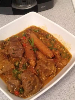 A picture of Okro soup.