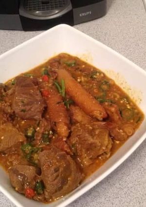 A picture of Okro soup.