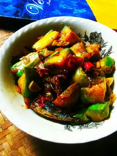 Foto resep Tumis terong ikan asin