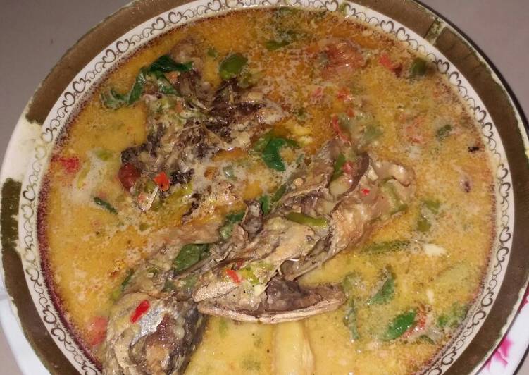 Resep Sayur santan ikan dengan kemangi Lezat