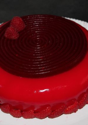 Une photo de Le vanille / framboise