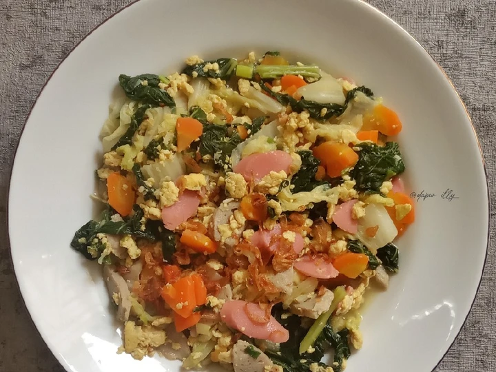 Langkah Mudah untuk Membikin Resep Capjay Sosis bakso dan sayuran yang Uenak Anti Ribet, Lezat Sekali