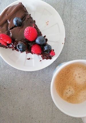 A picture of Vegan chocolate cake.