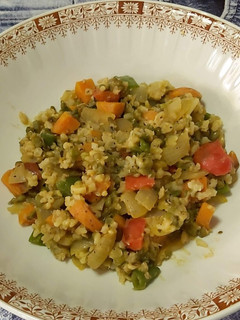 Foto principal de Soja verde, verduras y arroz integral