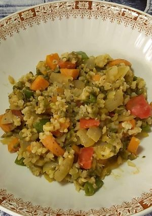 Foto principal de Soja verde, verduras y arroz integral
