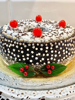 Una foto de Pastel de chocolate con almíbar “sin gluten “