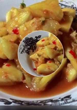 Foto resep Cara membuat rujak jahe nanas yang segar dan nikmat