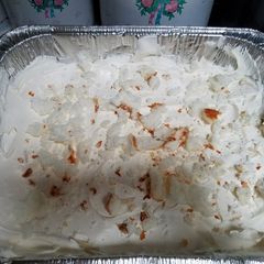 A picture of White Chocolate Angel Food Banana Pudding.