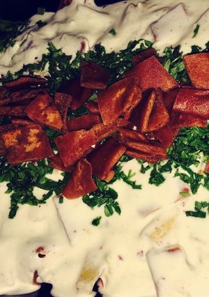 صورة لوصفة صينية سلطة الشاورما بالدجاج 🌯✨