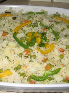 A picture of Delicious Indian Vegetable Rice.