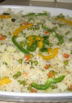 A picture of Delicious Indian Vegetable Rice.