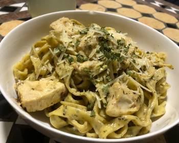 Unique Recipe Fettuccine Alberto because they are kind of like Alfredo but different Restaurant Style