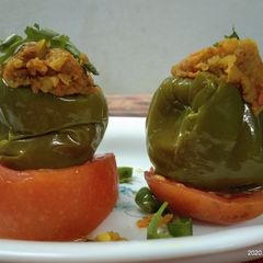 Microwave Stuffed Capsicum A picture of Microwave Stuffed Capsicum.