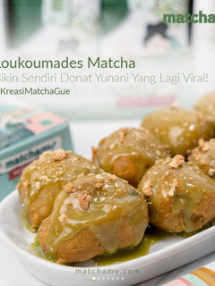 Foto resep Loukoumades (Donat Yunani) Matcha