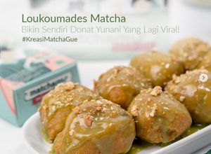 Foto resep Loukoumades (Donat Yunani) Matcha