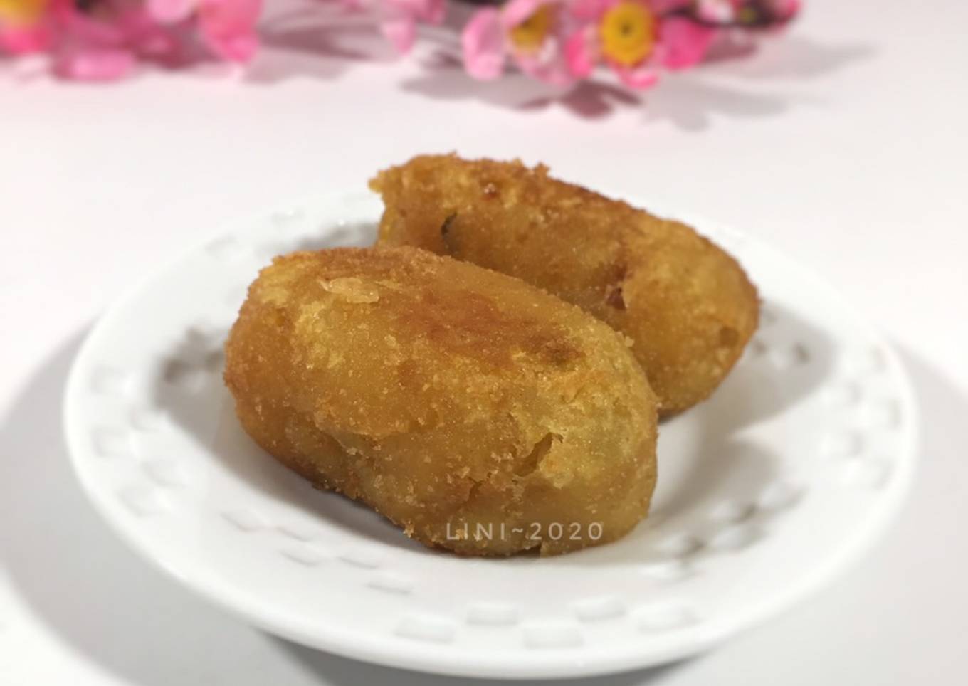 Kroket kentang ayam dan bayam - cemilan enak - menu anak sekolah